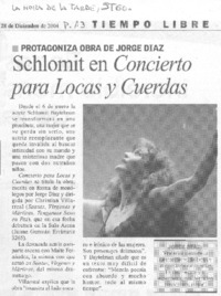 Schlomit en Concierto para locas y cuerdas