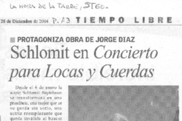 Schlomit en Concierto para locas y cuerdas