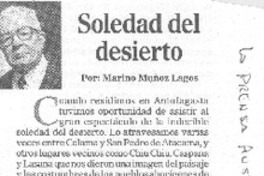 Soledad del desierto