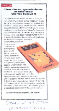 Erecciones, eyaculaciones, exhibiciones