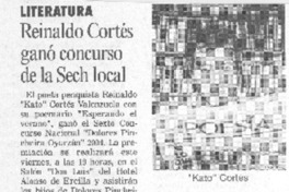 Reinaldo cortés ganó concurso de la Sech local
