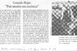 Gonzalo Rojas: "País necesita una mudanza"