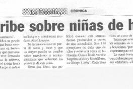 Poeta escribe sobre niñas de hospicio