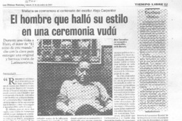 El Hombre que halló su estilo en una ceremonia vudú