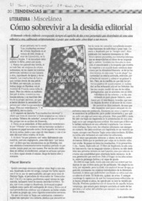 Cómo sobrevivir a la desidia editorial