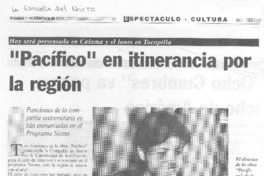 "Pacífico" en itinerancia por la región