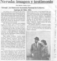 Neruda, imagen y testimonio