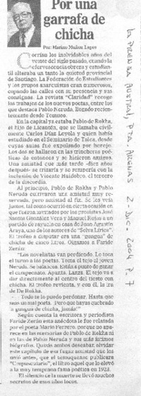 Por una garrafa de chicha