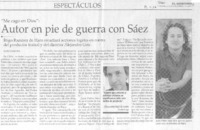 Autor en pie de guerra con Sáez