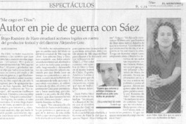 Autor en pie de guerra con Sáez