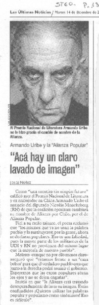 "Acá hay un claro lavado de imagen"