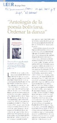 Antología de la poesía boliviana