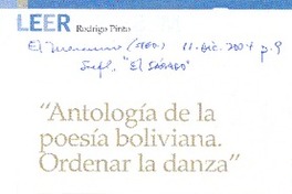 Antología de la poesía boliviana