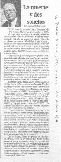 La Muere y dos sonetos