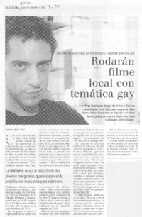 Rodarán filme local con temática gay