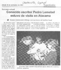 Conocido escritor Pedro Lemebel estuvo de visita en Atacama