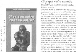 ¿Por qué sufro cuando sufro?