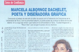 Marcela Albornoz Dachelet, poeta y diseñadora gráfica (entrevistas)