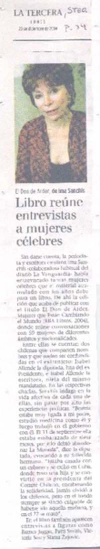 Libro reúne entrevistas a mujeres célebres