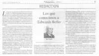 Los que conocimos a Edwards Bello