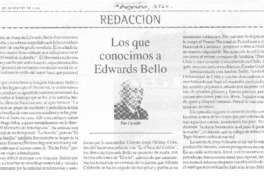 Los que conocimos a Edwards Bello