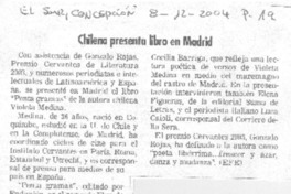 Chilena presenta libro en Madrid