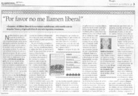 "Por favor no me llamen liberal"