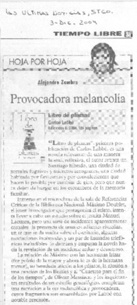 Provocadora melancolía