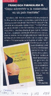 "Cómo sobrevivir a la maternidad en un país machista"