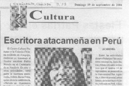 Escritora atacameña en Perú