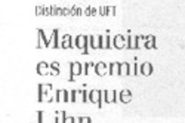 Maquieira es premio Enrique Lihn