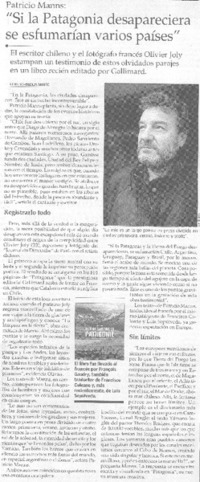 "Si la Patagonia desapareciera se esfumarían varios países"