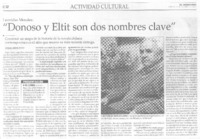 Donoso y Eltit son dos nombres clave [entrevista]