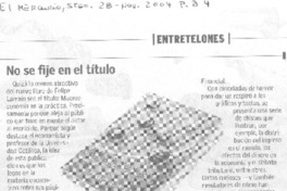 No se fije en el título