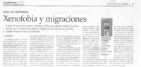 Xenofobia y migraciones
