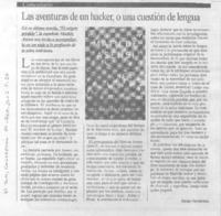 Las Aventuras de un hacker, o una cuestiòn de lengua