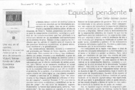 Equidad pendiente