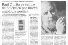 Raúl Zurita es centro de polémica por nueva antología poética