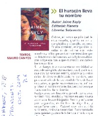 El huracán lleva tu nombre