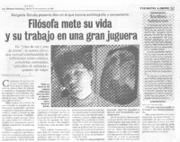 Folósofa mete su vida y su trabajo en una gran juguera