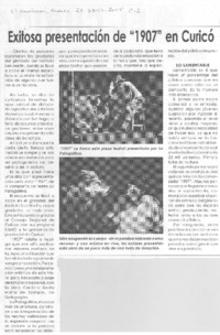 Exitosa presentación de "1907" en Curicó