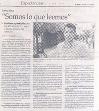 "Somos lo que leemos" (entrevistas)