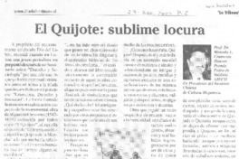 El Quijote: sublime locura