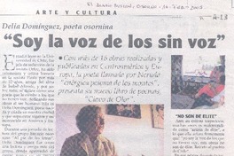 "Soy la voz de los sin voz"