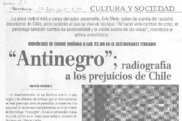"Antinegro", radiografía a los prejuicios de Chile
