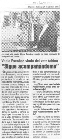 "Sigue acompañándome"