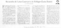 Recuerdos de Luisa Casanueva de Schlager