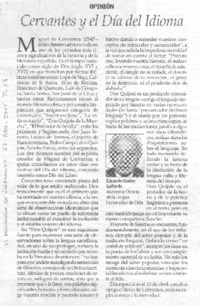Cervantes y el día del idioma