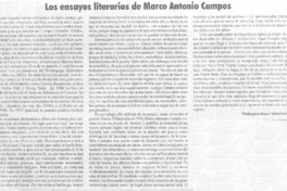 Los Ensayos literarios de Marco Antonio Campos