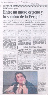 Entre un nuevo estreno y la sombra de la Pergola (entrevista)